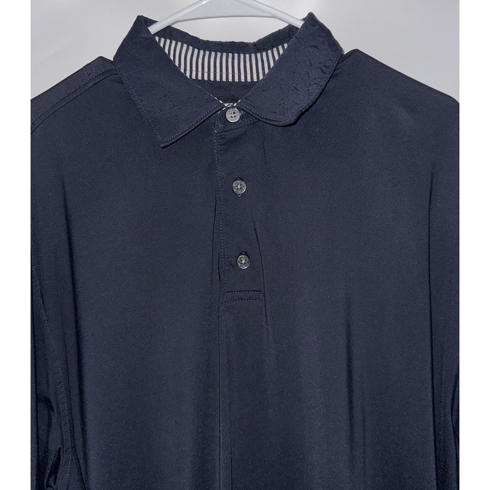 FJ Footjoy Mens XL Golf Polo‎ Solid Navy Blue